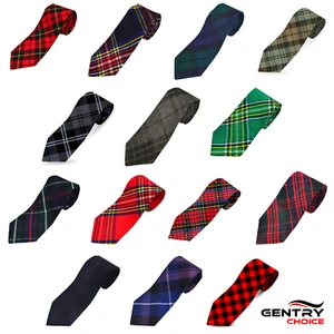 Scottish Neck Tie Tartan Traditional Kilt Tie Highlanders Neck Tie Cravat Outfit - Picture 1 of 29