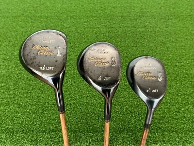 JUEGO DE MADERA DE FUNDICIÓN CHICAGO CLASSIC 1 3 5 varillas de grano de madera rígidas para diestros Foto 1 de 4