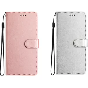 Silk Texture PU Leather Wallet Case Phone Cover for Samsung S24 S23 S22 S20 Plus - Picture 1 of 16