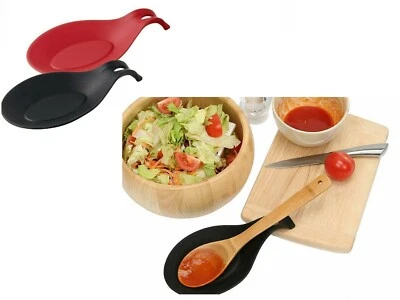 Cuchara de silicona resistente al calor reposo utensilio de cocina caliente soporte de espátula surtido Foto 1 de 4