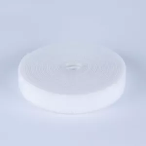 White Hook & Loop Back To Back Strap Tape Roll Tape 1cm 2cm 3cm 4, 5 Wide x 5m - Picture 1 of 5