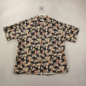 Mens Button Up Shirt Size 3XLT Beer And Wine Graphic And Floral Print 3XL Tall - Picture 1 of 6