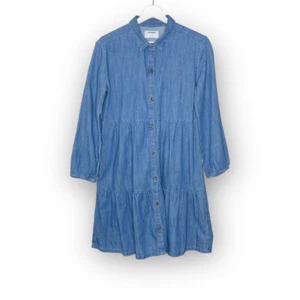 Old Navy Long Sleeve Denim Dress Chambray Tiered Big Girls Size 18 XXL - Picture 1 of 8