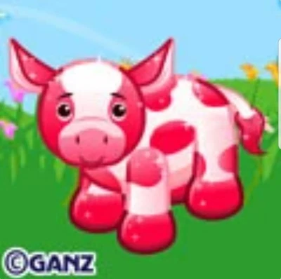 Webkinz Rosy Satin Cow RARE pink white strawberry cattle Virtual code messaged - Image 1 of 3