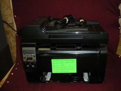 HP Laserjet 100 Color MFP M175nw Wireless printer CE866A Page Count 2,719 - Image 1 of 4