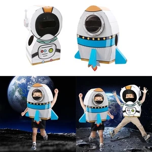 Astronaut Rocket wearing Cardboard Box Model Space Birthday Party Supplies - Picture 1 of 13
