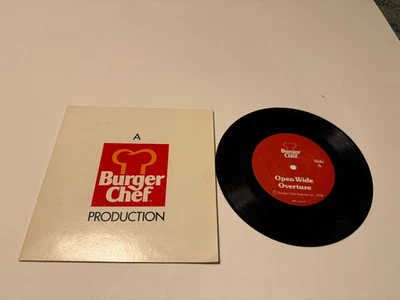 burger chef rare ep 45 rpm record open wide america-1978 open wide overture - Image 1 of 2