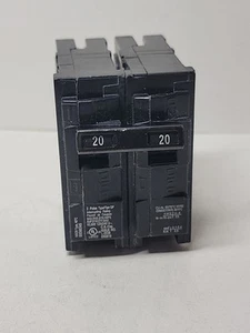 Siemens Circuit Breaker Type QP  2 Pole 20 Amp  120/240VAC  Q220 - Picture 1 of 3