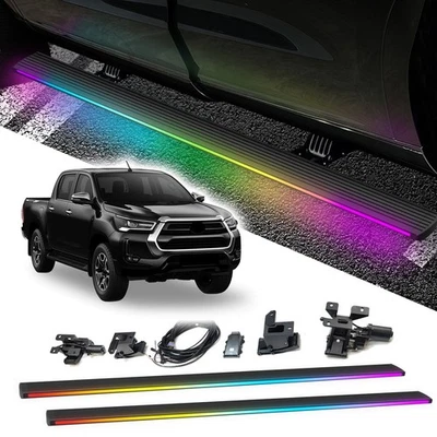 Power Electric Running Boards LED Flow Lights for 2016-2023 Toyota HILUX REVO - Image 1 of 4