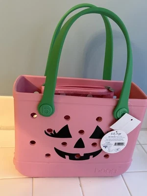 Bolso BOGG NUEVO CON ETIQUETAS - Bolso Bitty Bag Bolso Halloween - Cara de Calabaza - Verde y Rosa Foto 1 de 4