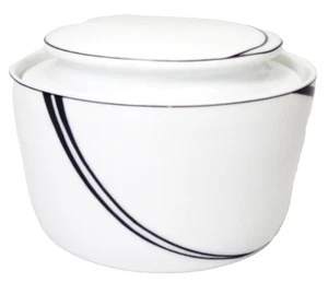 WHITE PEARL by Block Spal Covered Sugar Bowl NEW Portugal design by Jack Prince - Picture 1 of 9