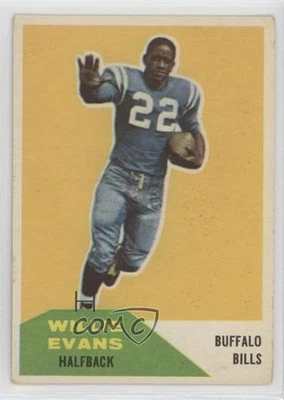 1960 Fleer Willie Evans #65 Rookie RC - Image 1 of 2