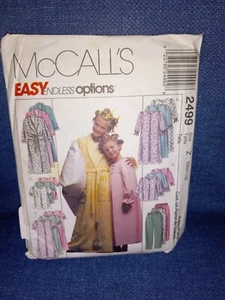 McCall’s 2499 Girls’ Sleepwear Pattern Uncut Vintage 90s Robe & PJs - Bild 1 von 5