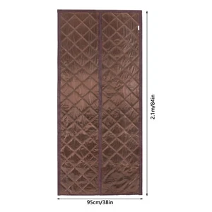 38*84in Magnetic Thermal Insulated Door Curtain Waterproof Winter Doorway Cover - Picture 1 of 7