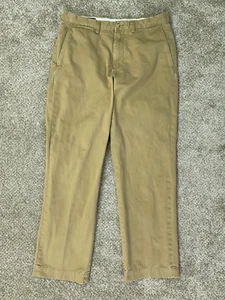 Polo Ralph Lauren Pant Men 32X32 True 32x31 Brown Preston 100% Cotton Chino VTG - Picture 1 of 13