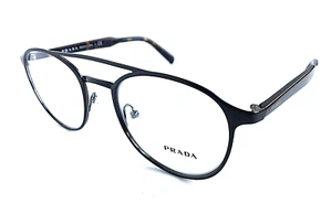 PRADA VPR 60T DHO-1O1 51mm Round Brown Men's Eyeglasses Frame - Picture 1 of 5