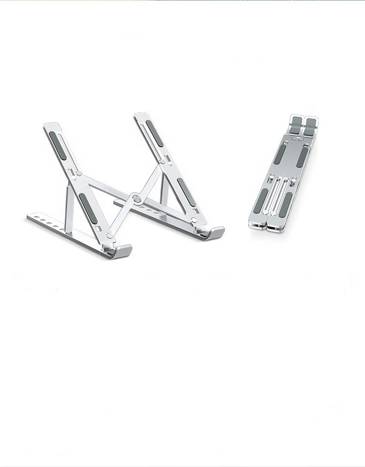 Laptop Stand Full Aluminium Computer Holder Portable Ventilated Desktop PC Riser - Image 1 of 4