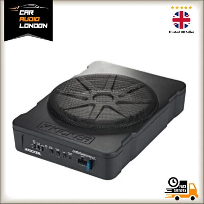 KICKER 51HS10 10" Hideaway Compact Powered Enclosure Subwoofer 180W RMS Remote - Image 1 of 4