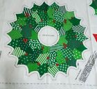 Spring Mills Fabric Christmas Patchwork Wreath #7515 Cut & Sew Panel 36" x 46"