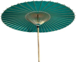 YAMAMOTO Made Traditional Japanese Umbrella Janome Rain Light Green Paper Bamboo - Picture 1 of 6