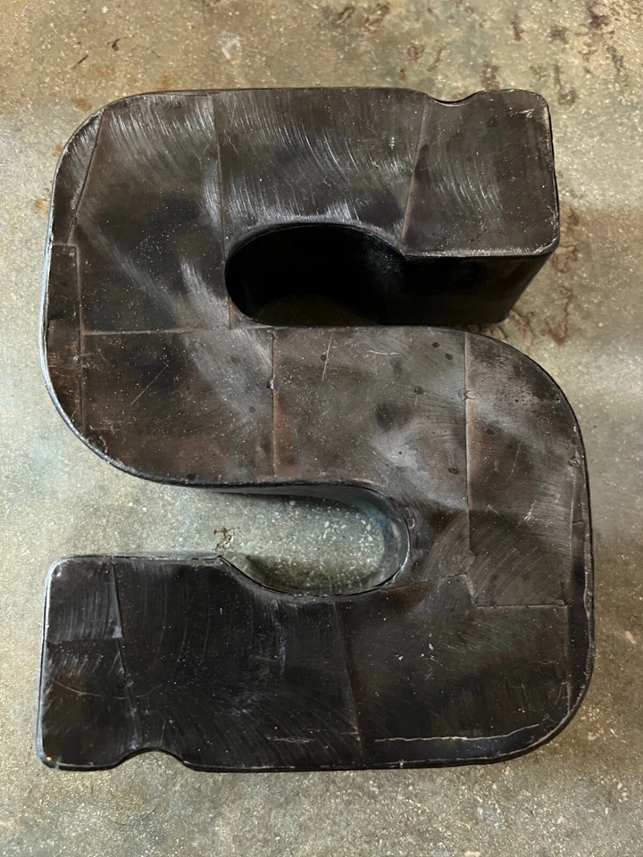 Rustic LETTER S - Gunmetal Silver Metal Letter for Wall Shelf Decor  7.5 Inch - Image 1 of 4