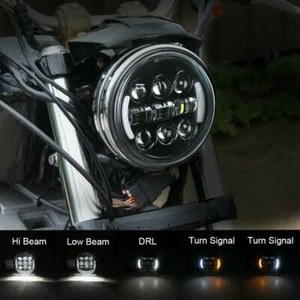 Universal 45W 5.75 inch Motorcycle LED Projector Hi/Lo DRL Headlight For Harley - Bild 1 von 12