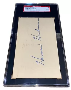 Herman Hickman All American Tennessee Guard Signed Government Postcard GPC SGC - Picture 1 of 5