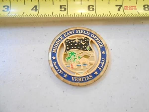 RARE NCIS NAVAL INVESTIGATIVE MIDDLE EAST OFFICE VERITAS MILITARY CHALLENGE COIN - Picture 1 of 3