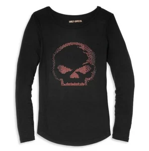 Harley-Davidson Willie G Skull Baseball Hem Tee Damen - Bild 1 von 2