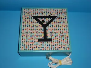Target 2001 Rare Blue MCM Style Martini Glass Wall Light - Picture 1 of 2