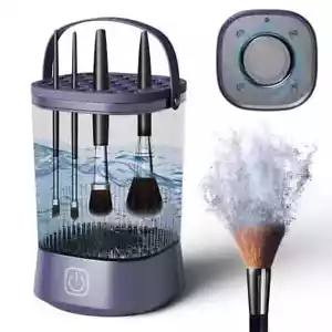 Spazzola Trucco Elettrica Automatica Pulitore 3 in 1 Spazzola Cosmetica Lavatrice - Foto 1 di 8
