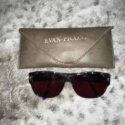 Gafas de sol vintage Evan Picone Society E317 azul púrpura ovaladas por favor leer Foto 1 de 4