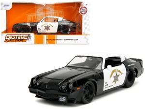 1/24 Jada 1979 Chevrolet Camaro Z28 Highway Drag Police Car Black White 34203 - Picture 1 of 3