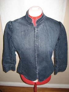 Chaqueta BEBE Mezcla de Algodón Azul Denim Cierre 6 Cierre Manga 3/4 - Talla - Mediana - Imagen 1 de 5