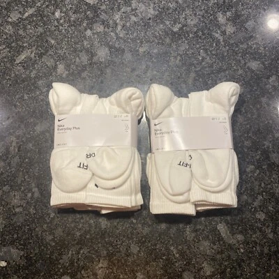Lot of 2x Nike Everyday Plus Cotton Cushioned Crew Dri-Fit Socks Sz L  12 Pairs - Image 1 of 4