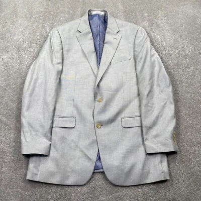 Blazer chaqueta deportiva CHAPS calce clásico de un solo pecho para hombre talla 42L gris plateado Foto 1 de 4