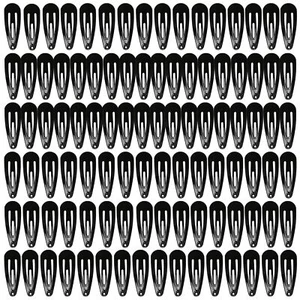 50 Pack Clips for Hair Black 1.2 Inch Barrettes Women Metal Snap Hair Clips A... - Picture 1 of 7