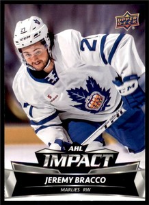 2019-20 UD AHL AHL Impact #I-3 Jeremy Bracco - Toronto Marlies