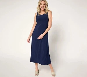Maxi Vestido Attitudes by Renee Talla 1X Regular Como Jersey Tanque AZUL REAL - Imagen 1 de 1