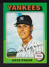 1975 TOPPS BASEBALL SET 648 DAVE PAGAN NEW YORK YANKEES NM-MT 8