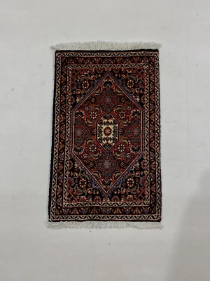 Oriental Hand Knotted Rug Super Bidjar Auto Floor Mats 68 x 46 New Top - Image 1 of 4