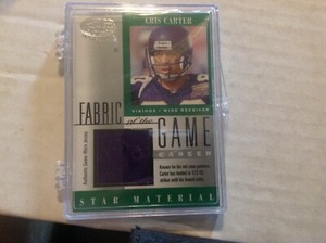 2001 Leaf Certified Materials Fabric of the Game FG-78 Cris Carter  03/123 Rare
