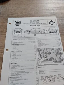 Lancia Dedra Integrale 2.0 Turbo Fiche Technique Regla tech 6 Pgs 1991 Dedra 4X4 - Imagen 1 de 2