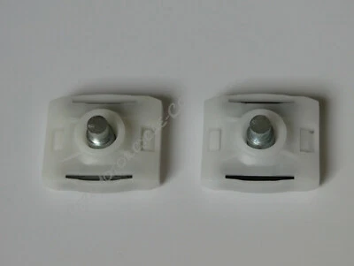 Mercedes Benz Fensterheber Gleitbacke (2 Teile) 1267200142 Neu W201 W126 W124  - Image 1 of 2