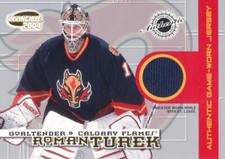 2003-04 Pacific Invincible GAME JERSEY #5 ROMAN TUREK - Calgary Flames