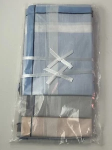 6 Pack Mens Handkerchiefs 11-13 X001JR2NOP Blue~Tan~Gray Geometric - Picture 1 of 5