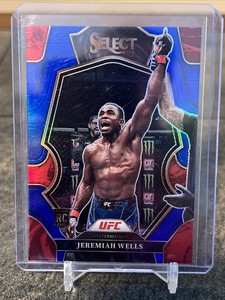 2023 Panini Select UFC JEREMIAH WELLS Premier Level Rookie Blue Prizm /199 RC