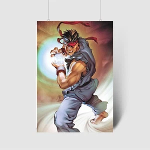 Evil Ryu Street Fighting Comic Poster | Classic Arcade | High Quality Prints - Bild 1 von 4