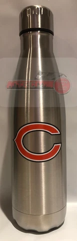 Chicago Bears NFL 17oz Team Logo Stainless Steel Water Bottle FREE SHIP!! Cover