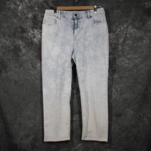 Chico's Platinum Dip Dye Striped Summer Skies Crop Jeans Size 1/8M NWT - Picture 1 of 6